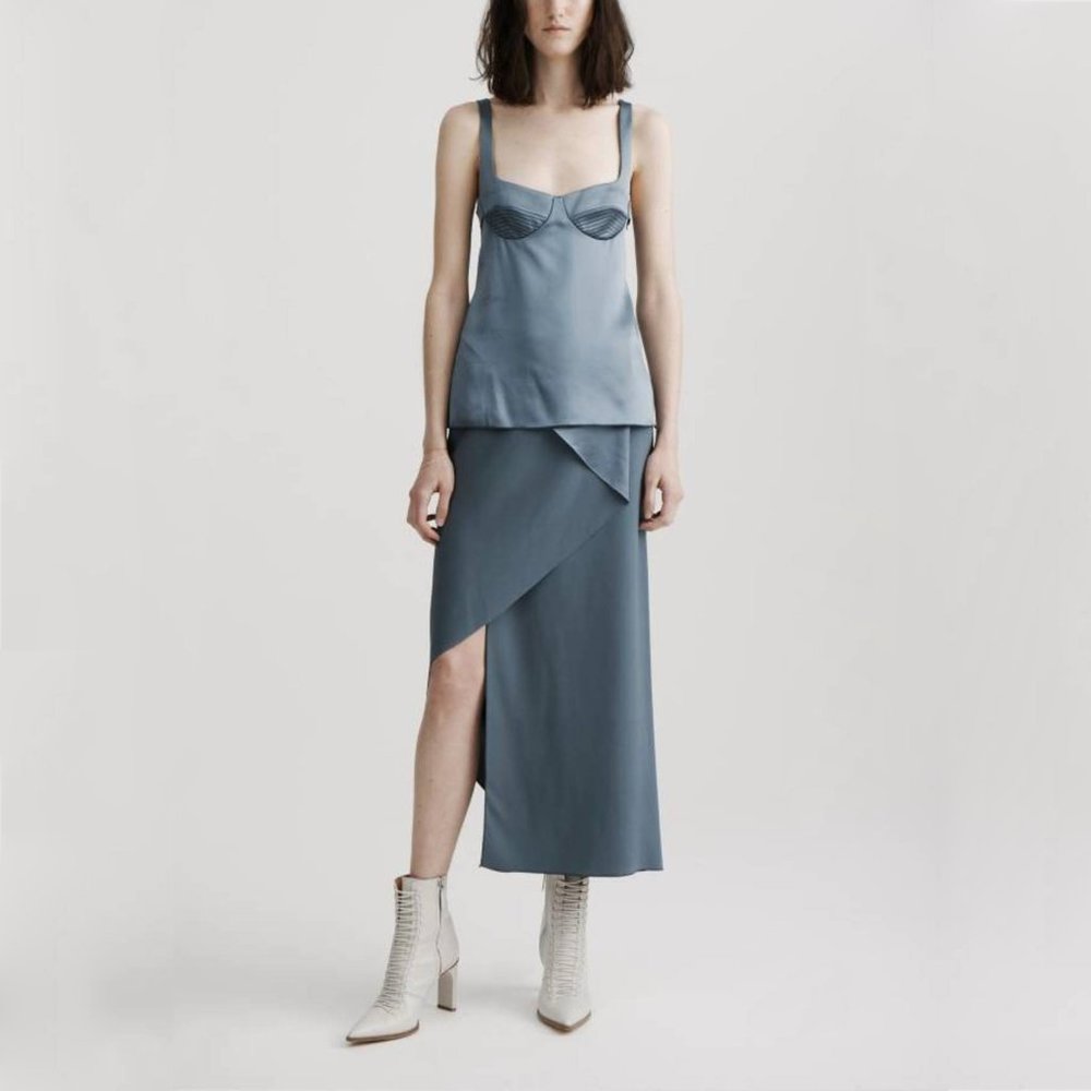 Dion Lee corset bustier silk tank blouse top